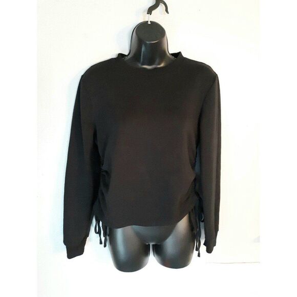 Zara black drawstring side sweatshirt - Picture 1 of 4